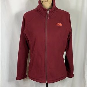The North Face Burgandy Fleece Lined Jacket Medium